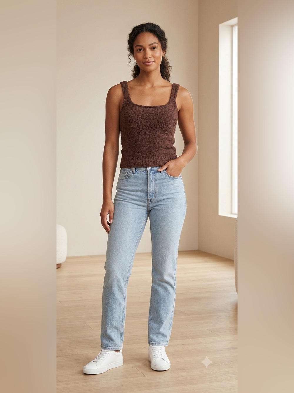 SKIMS Cozy Collection Knit Fuzzy Tank NWT - Size S/M